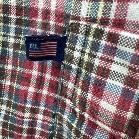 Vintage Polo Jeans Co Ralph Lauren Red Green Plaid Shirt Button Up Mens Large - Picture 3 of 7